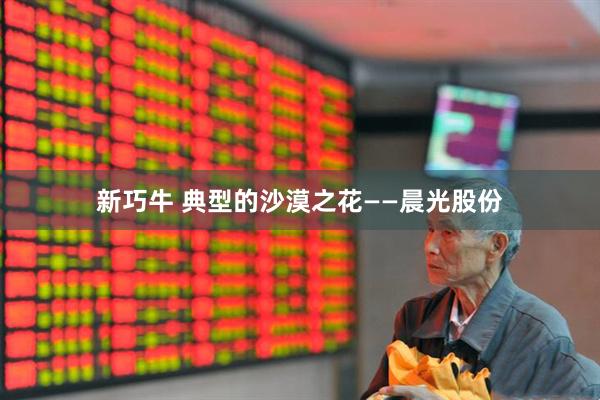 新巧牛 典型的沙漠之花——晨光股份