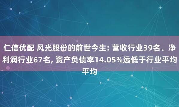 仁信优配 风光股份的前世今生: 营收行业39名、净利润行业67名, 资产负债率14.05%远低于行业平均