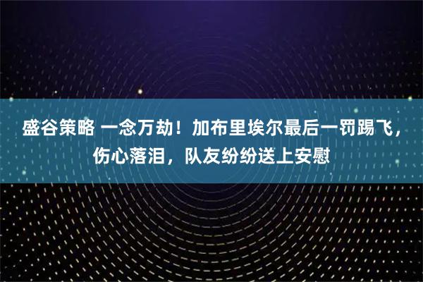 盛谷策略 一念万劫！加布里埃尔最后一罚踢飞，伤心落泪，队友纷纷送上安慰